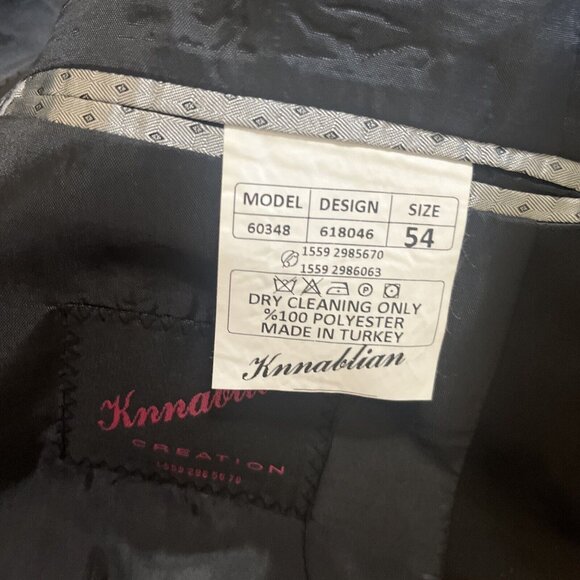 Men's Tuxedo Jacket Sz 54 Satin Collar&pockets 2 Button - Picture 10 of 12